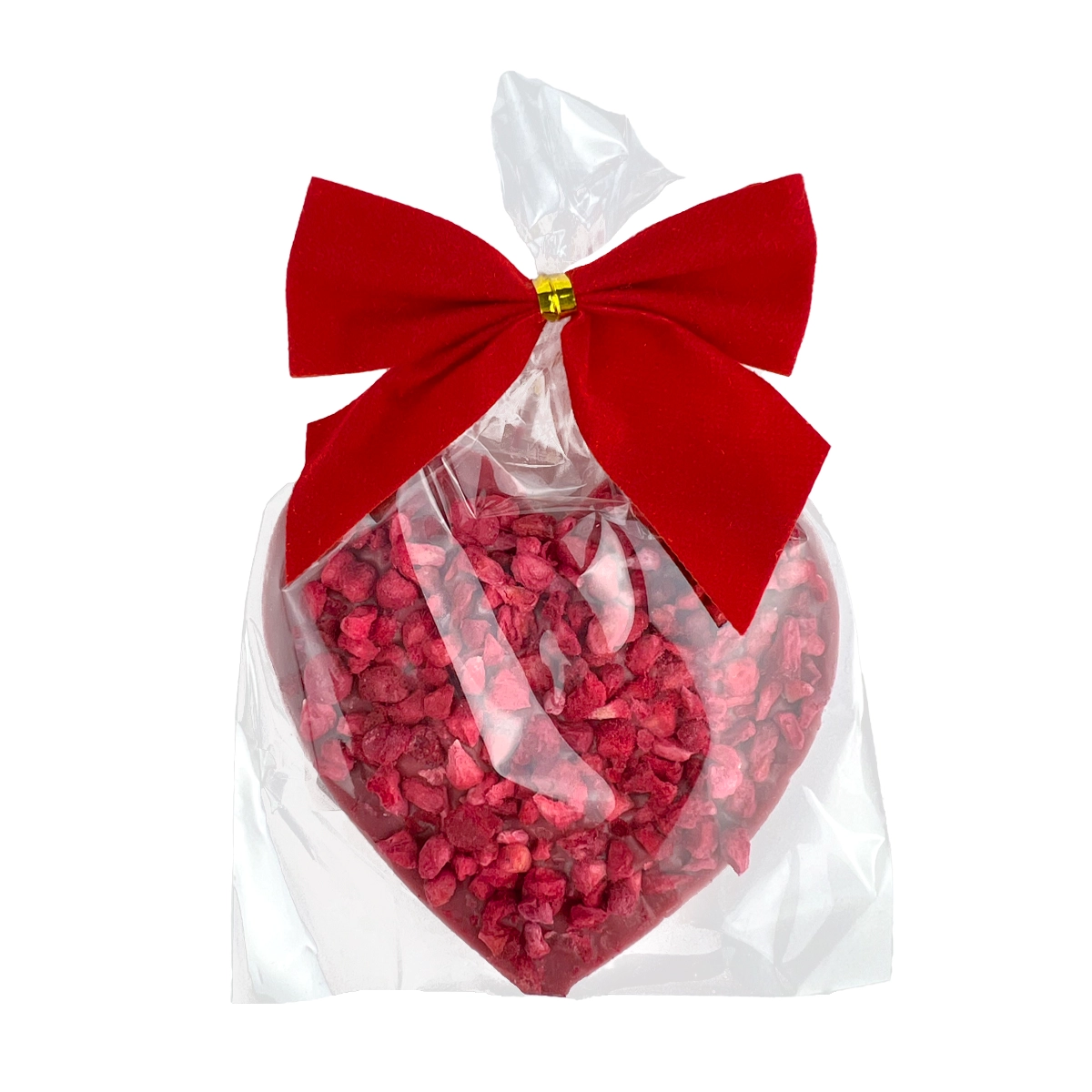 Serce z malinami z czekolady ruby (30g) - obrazek 2