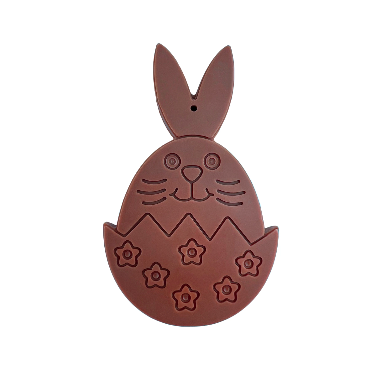Wielkanocny Zając w pisance z mlecznej, białej lub deserowej czekolady I (18g)