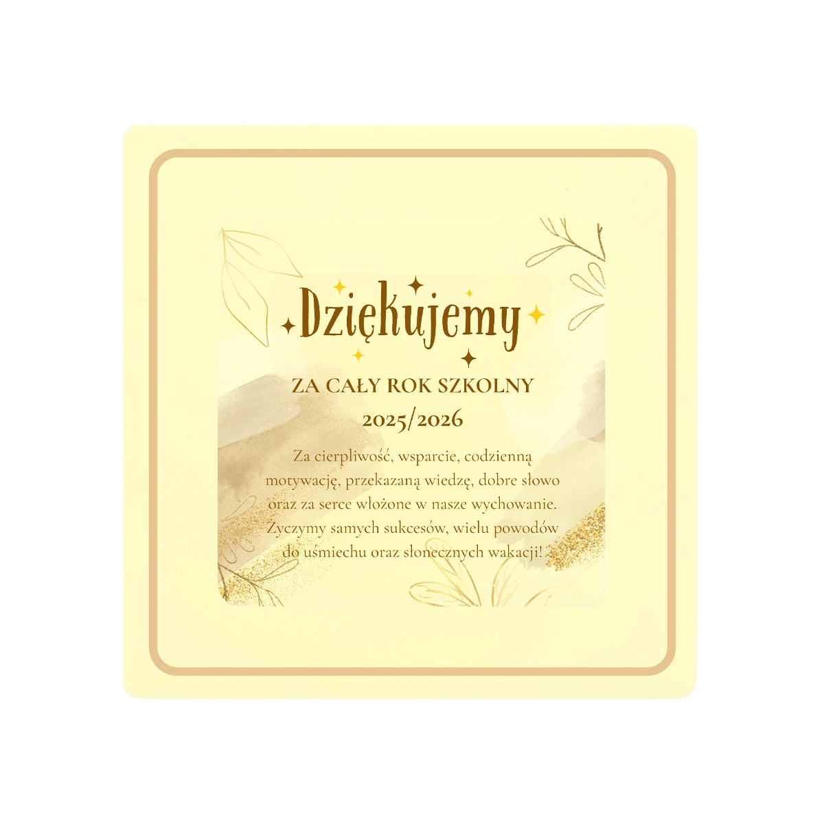 Czekolada mleczna i biała z grafiką – Zakończenie Roku Szkolnego (60g) - obrazek 2