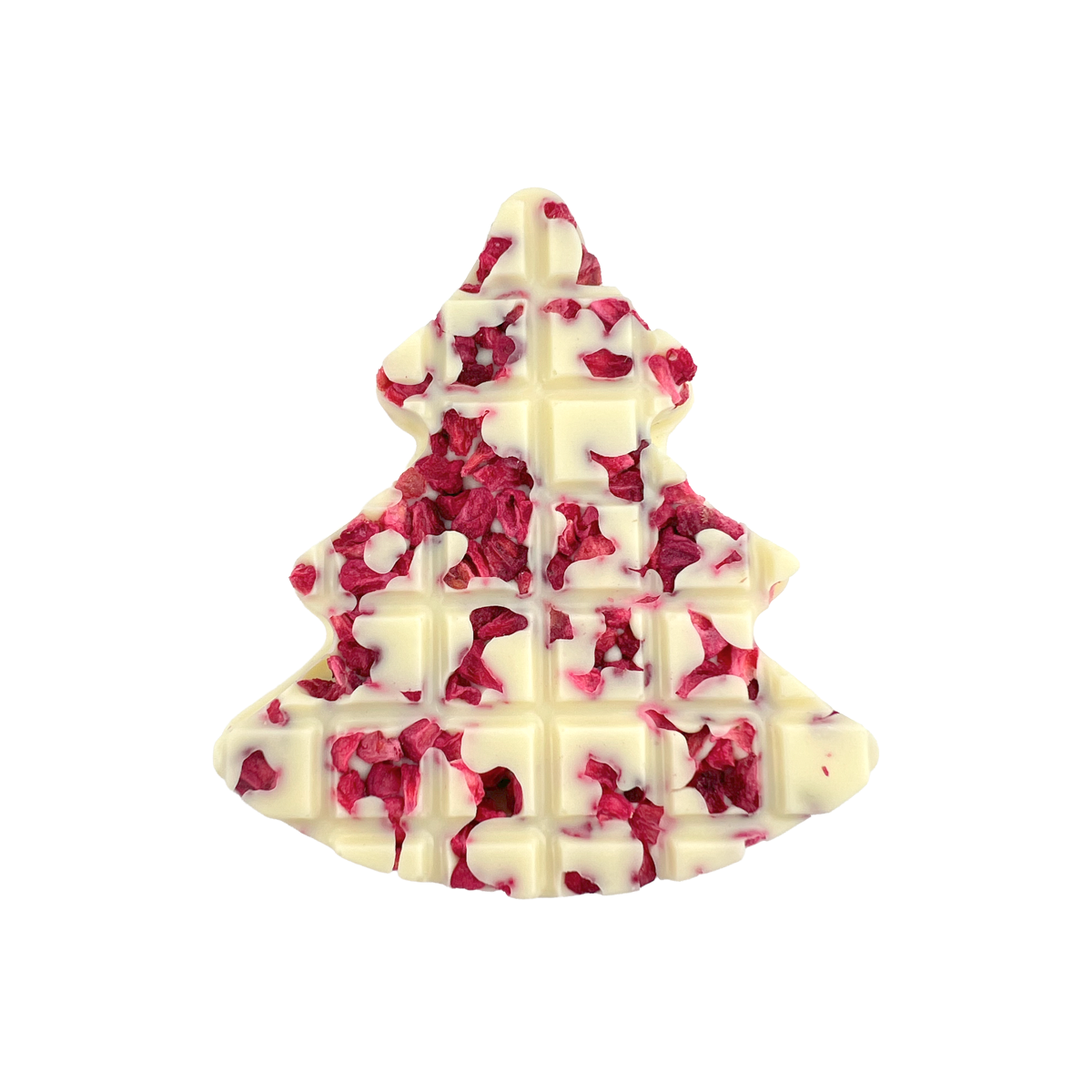 Choinka z białej czekolady z malinami (25g)