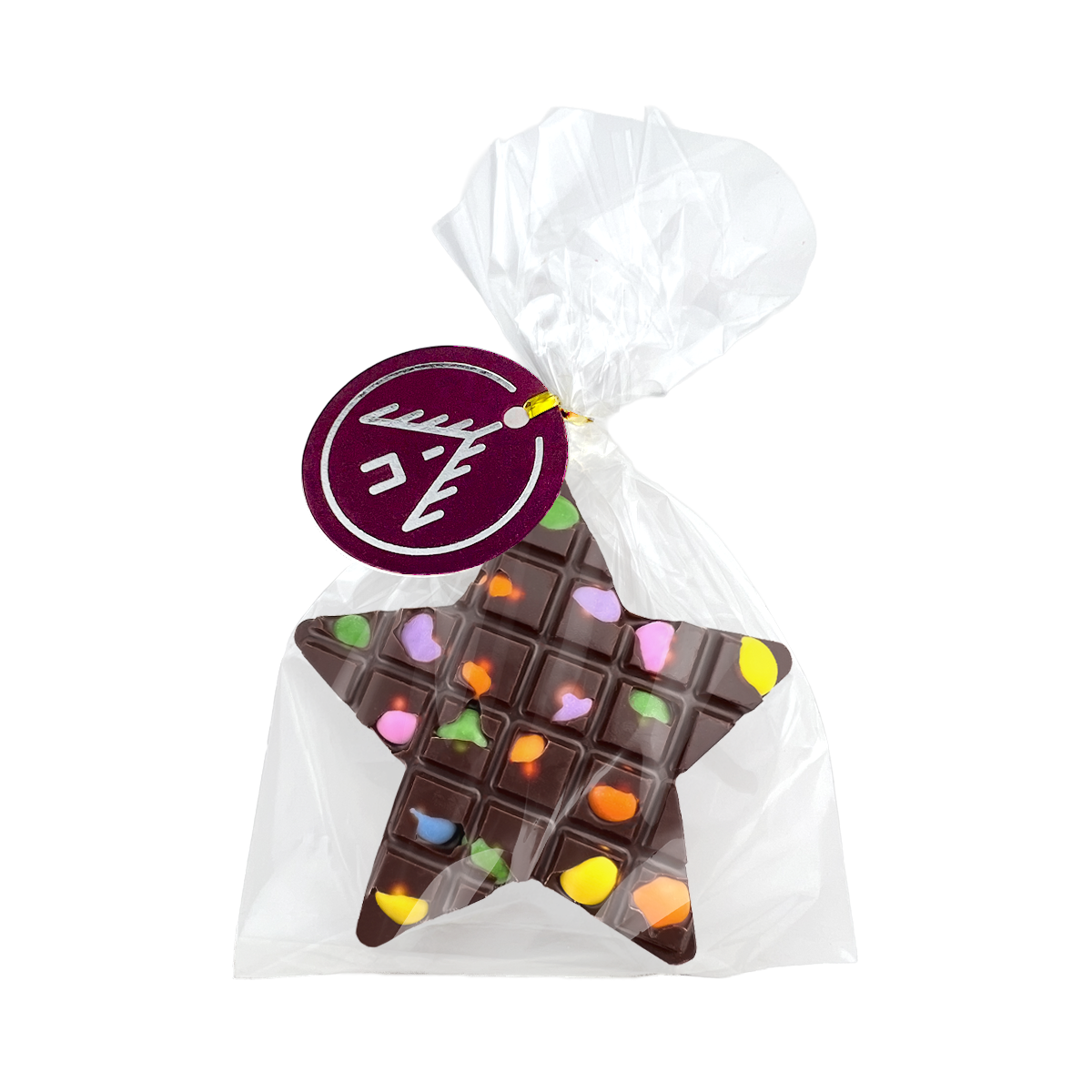 Gwiazdka z deserowej czekolady z lentilkami (25g) - obrazek 2