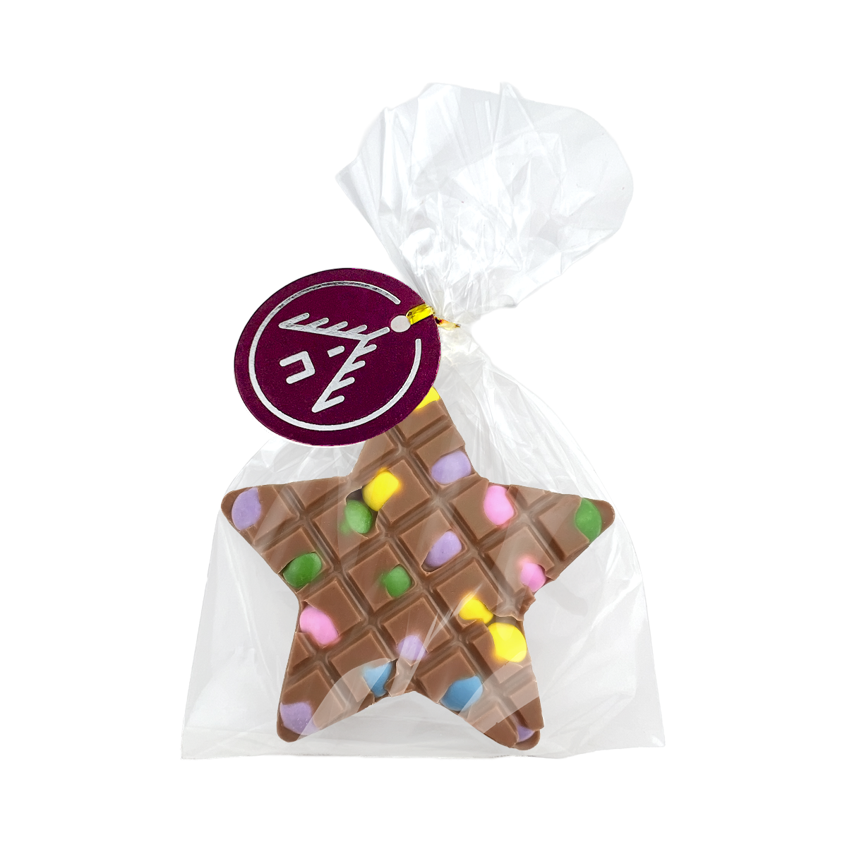 Gwiazdka z mlecznej czekolady z lentilkami (25g) - obrazek 2
