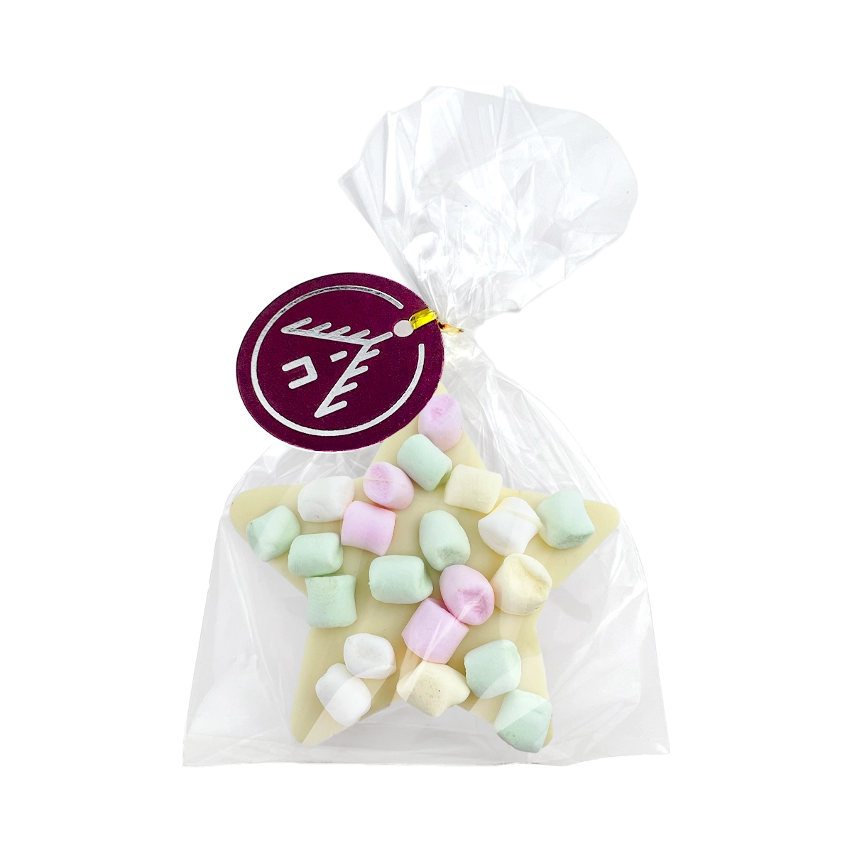 Gwiazdka z białej czekolady z piankami (25g) - obrazek 2