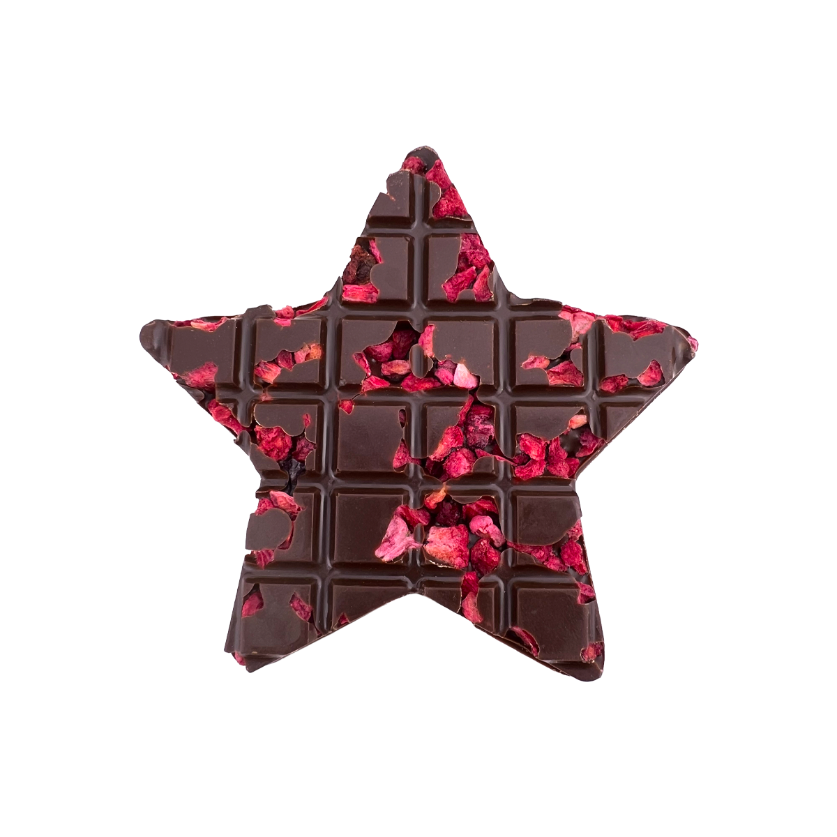 Gwiazdka z deserowej czekolady z malinami (25g)
